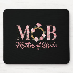 Mother Bride Wedding Mob Floral Pink Diamond Ring  Mouse Mat