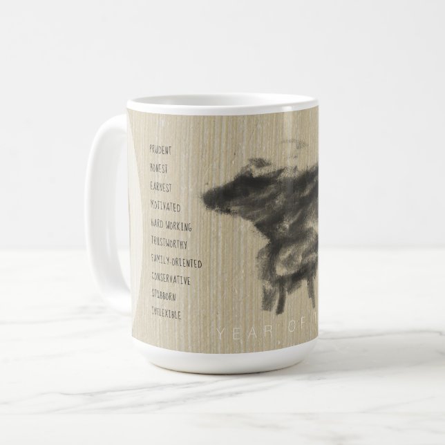 Mother Buffalo and her cub Chinese Ox Year PerM Coffee Mug (Front Left)