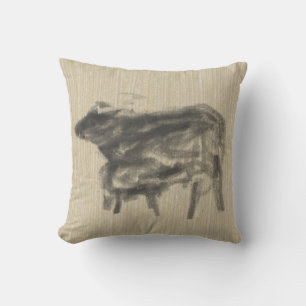 Mother Buffalo and her cub Chinese Ox Year SqP Cushion