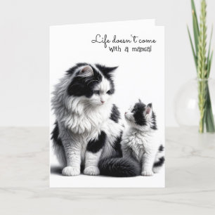 Mother Cat and Matching Kitten Card