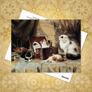 Mother Cat Kittens Henriëtte Ronner-Knip Postcard