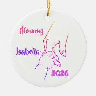 Mother & Child Hands Personalised Photo Ceramic Tree Decoration