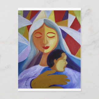 Mother & Child in Cubism World Postcard