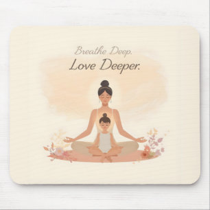 Mother & Child Meditation Serenity Art Mouse Mat
