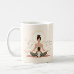 Mother Child Yoga Meditation Art Coffee Mug