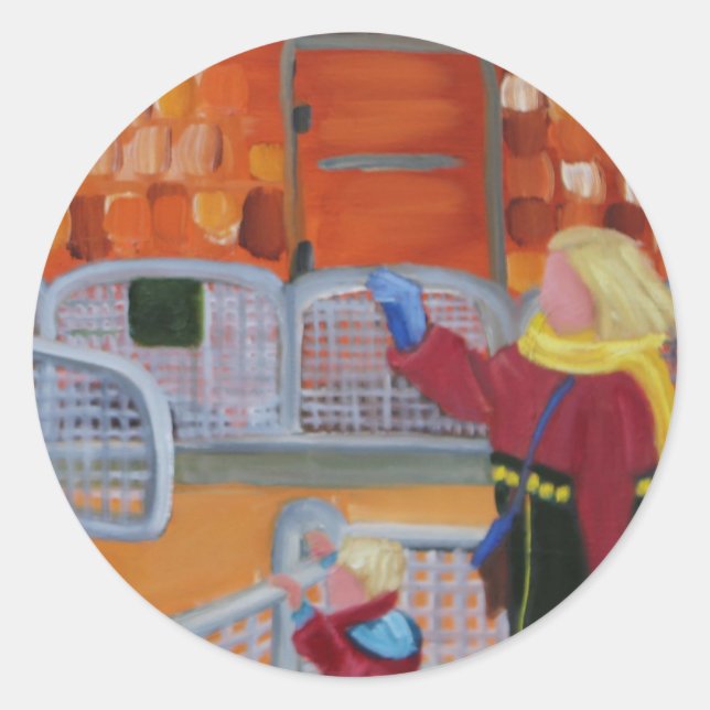 MOTHER/CHILD ZOO STICKER (Front)