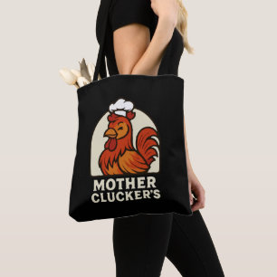 Mother Clucker’s Funny Retro Hen Chef - Vintage Ca Tote Bag
