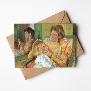 Mother Combing Child's Hair   Mary Cassatt Card