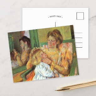 Mother Combing Child's Hair Mary Cassatt Postcard