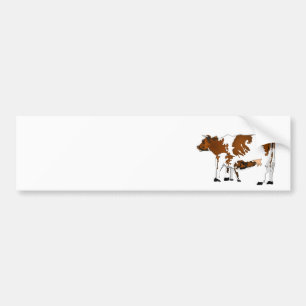 Mother Cow with Calf Bumper Sticker