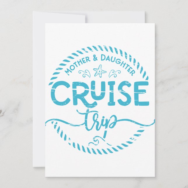 Mother Daughter Cruise Trip  Holiday Card (Front)