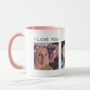 Mother Daughter Custom Photo Collage Mug