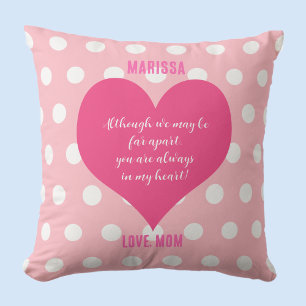 Mother Daughter Distance Gifts Throw Pillow