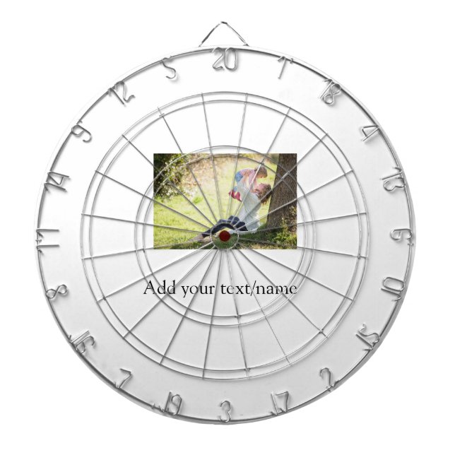 Mother daughter family photo add name picture text dartboard (Front)