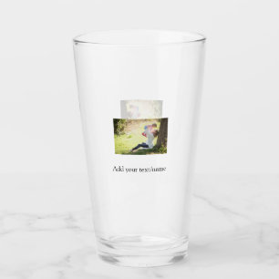 Mother daughter family photo add name picture text glass