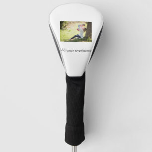 Mother daughter family photo add name picture text golf head cover