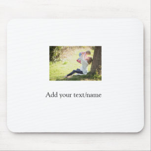 Mother daughter family photo add name picture text mouse mat