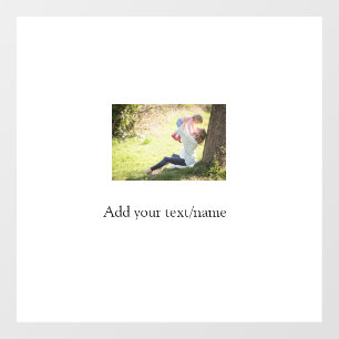 Mother daughter family photo add name picture text window cling