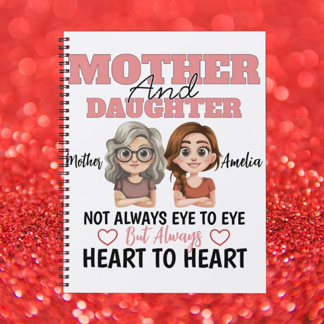 Mother Daughter Hearts Together Across Distance Notebook (Creator Uploaded)