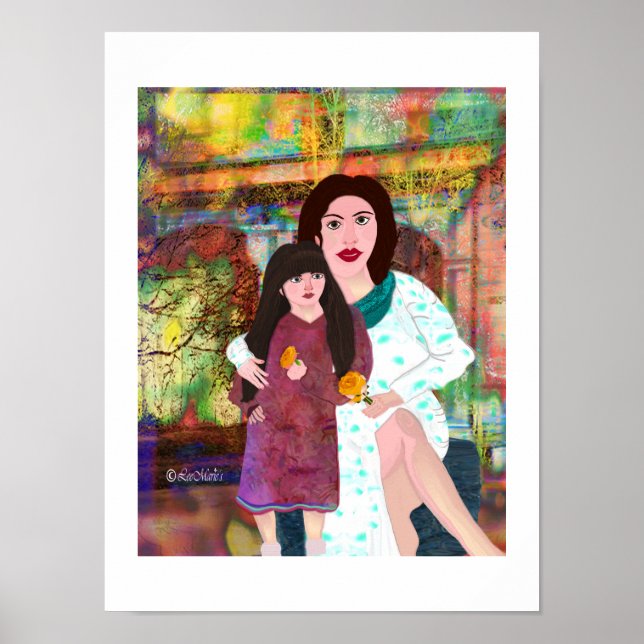 Mother & Daughter LeeMarie's creative design Poster (Front)