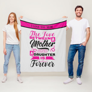 Mother Daughter love add  text Fleece Blanket