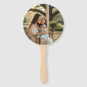 Mother daughter love photo mothers day family gift hand fan