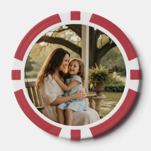 Mother daughter love photo mothers day family gift poker chips