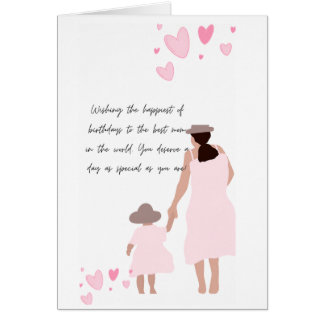 Mother & Daughter Pink Heart Silhouette