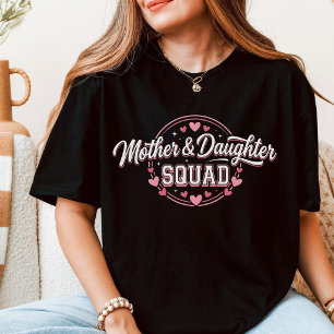 Mother Daughter Squad Cute Matching Family Design T-Shirt