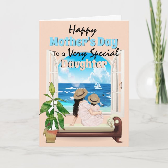 Mother daughter tropical paradise window card (Front)