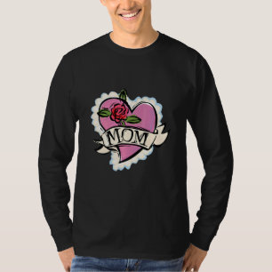 Mother Day Mummy Love Heart With Rose Mum T-Shirt