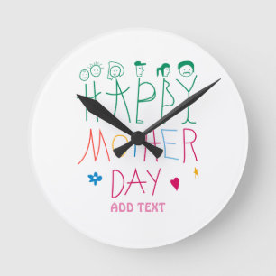 Mother Day Round Clock
