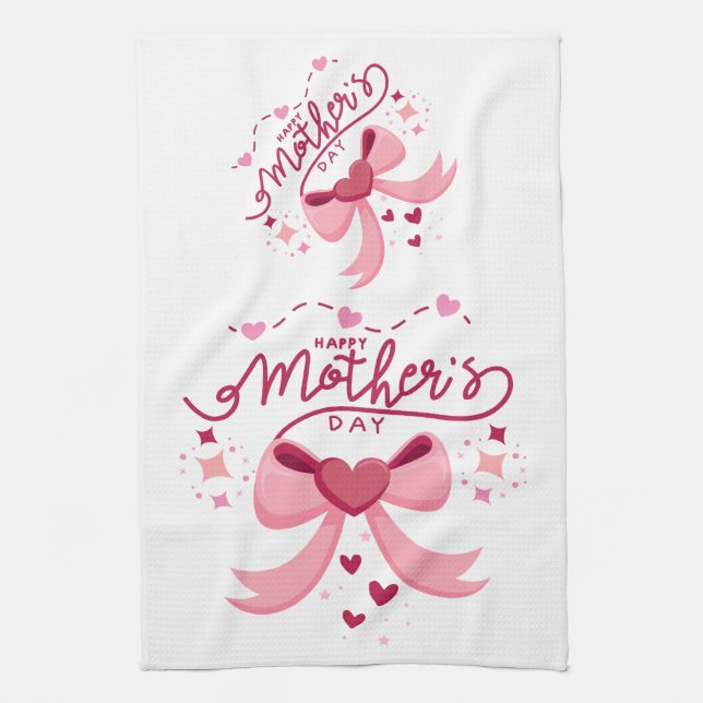 Mother Day Trendy Designed Apron Tea Towel (Vertical)