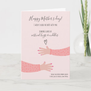 Mother day virtual hugs cute 15 photos collage card