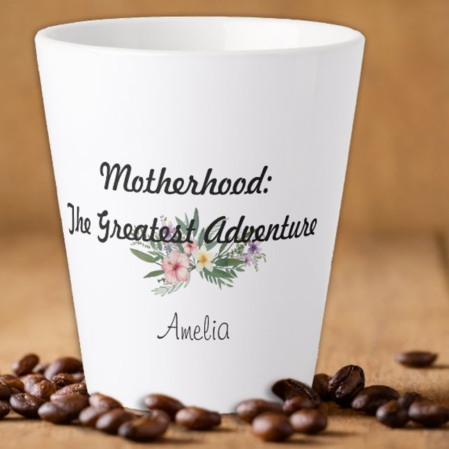 Mother day wildflower Gratitude Latte Mug (Creator Uploaded)