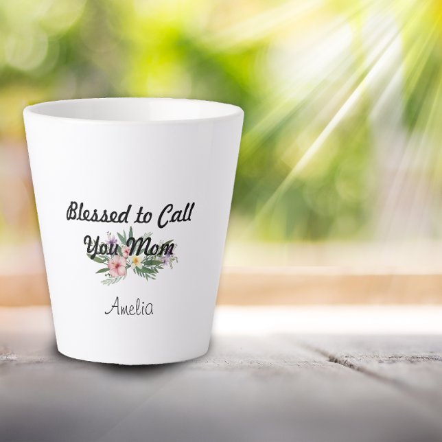 Mother day wildflower Gratitude Latte Mug (Creator Uploaded)