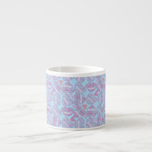 Mother days hearts 01.Pink Lblue BG Espresso Cup