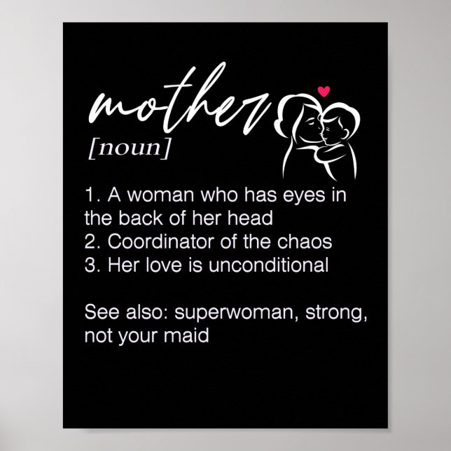 Mother definition Happy Mother’s Day Poster (Front)