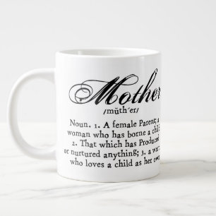 Mother Definition, Mother's Day Large Coffee Mug