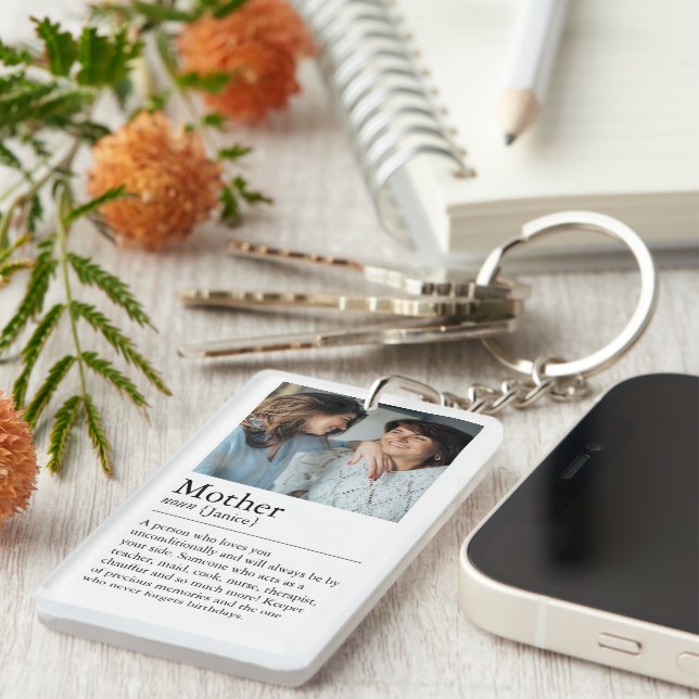 Mother Definition Photo Key Ring (Front Right)