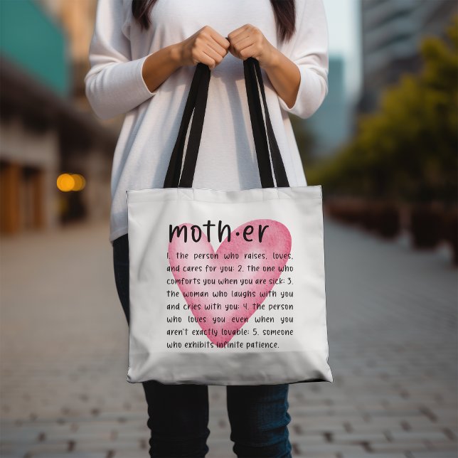 Mother Definition w heart tote bag (Creator Uploaded)