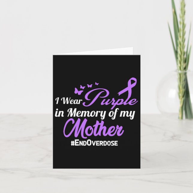 Mother Drug Overdose Awareness Memory  Card (Front)