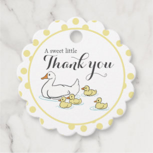 Mother Duck and Duckling Baby Shower Favour Tags