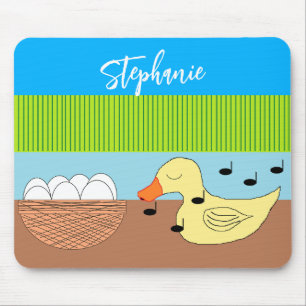 Mother Duck Singing to Her Eggs Mouse Mat