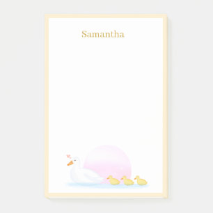 Mother Duck Swimming With Her Family Post-it Notes