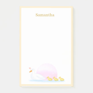 Mother Duck Swimming With Her Family Post-it Notes