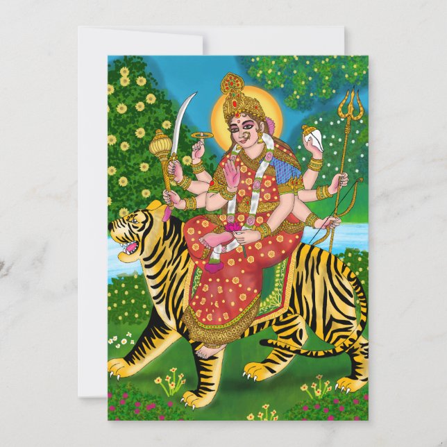 Mother Durga Greeting Card (Front)