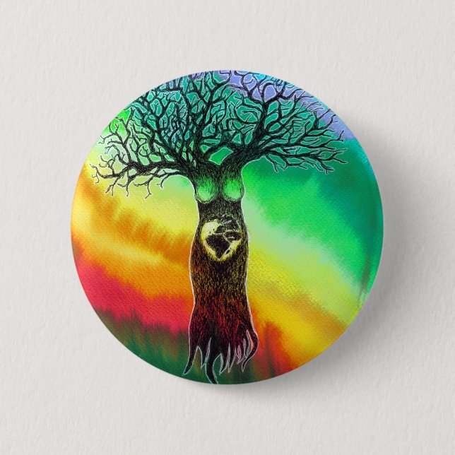 Mother Earth 6 Cm Round Badge (Front)