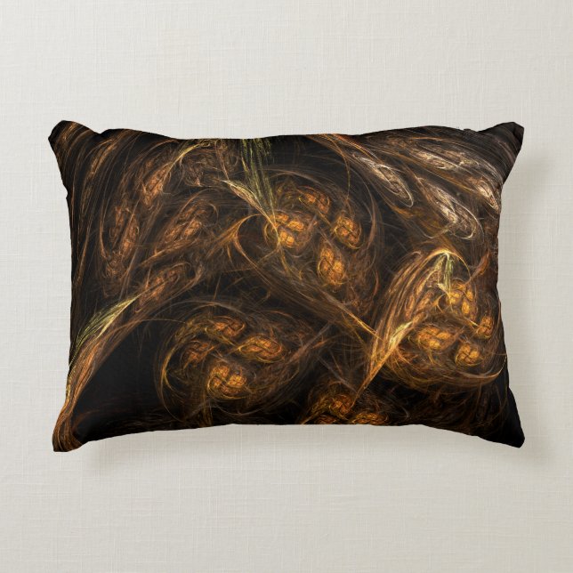 Mother Earth Abstract Art Accent Pillow (Front)