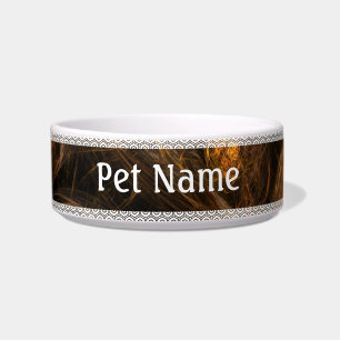 Mother Earth Abstract Art Cat Bowl